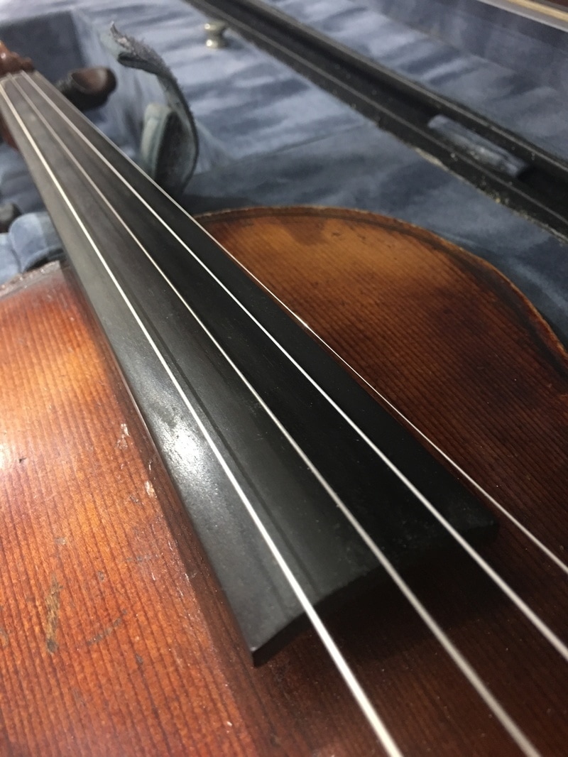 violin with new strings