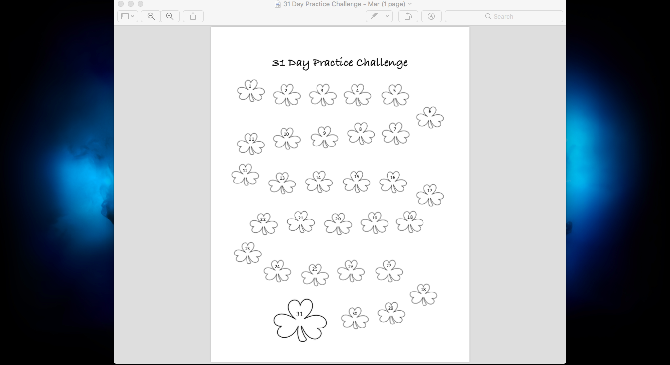 Practice Challenge Coloring Sheet
